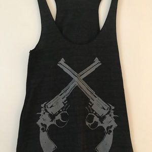NWOT Cross Gun Revolver Racerback Tank